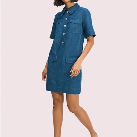 Kate Spade Denim Utility Shirtdress - Picture 2 of 4